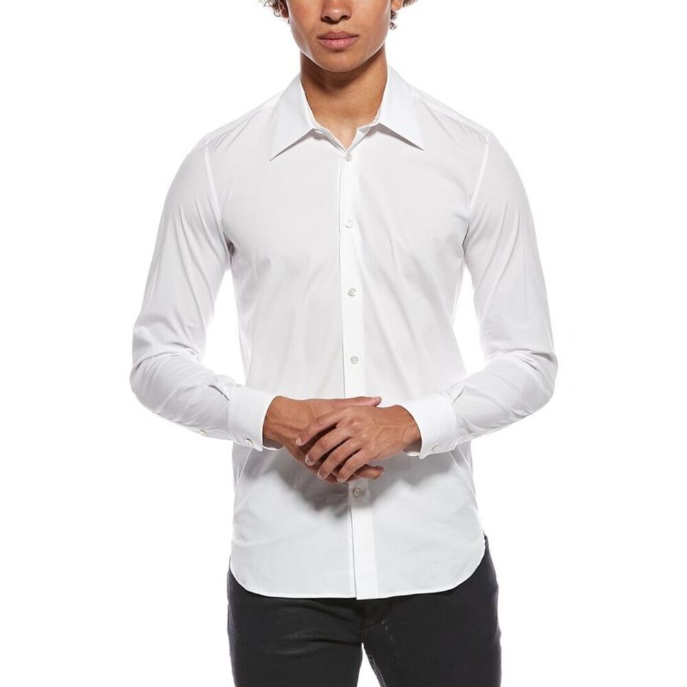 Alexander Mcqueen Mens Classic Slim Fit Dress Shirt